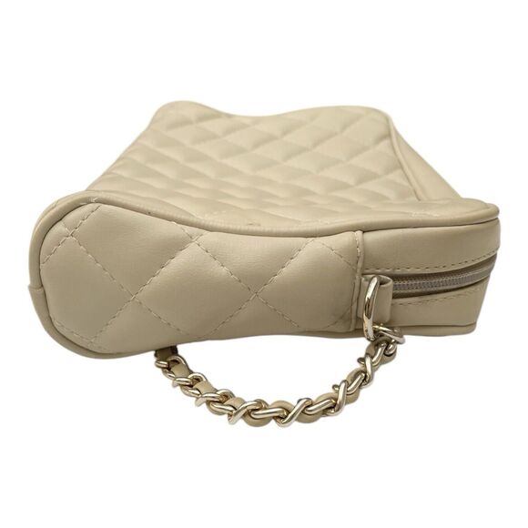 Vintage Jennifer Moore Crossbody Quilted Cream Handbag Gold Chain  10"X2.75”X7” - Picture 5 of 12